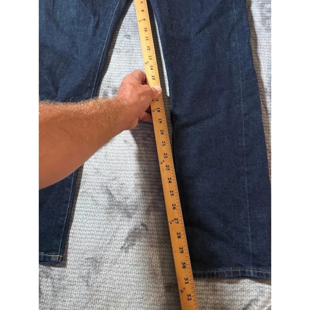 Polo Ralph Lauren Varick Slim Straight Jeans Mens 34x31 Dark Wash Indigo Denim